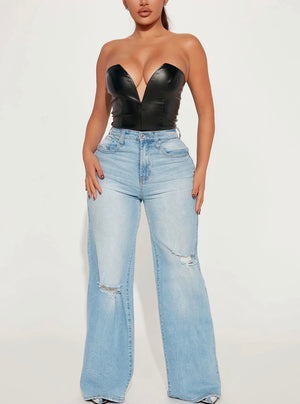 Dark Kiss Faux leather bodysuit